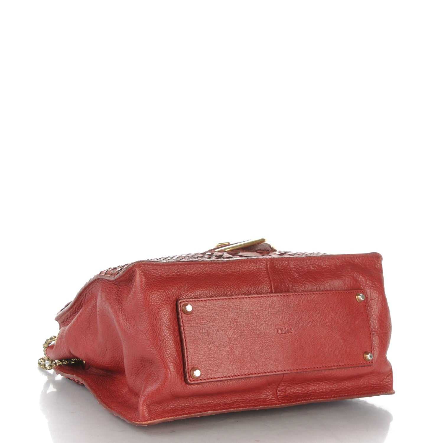 Chloe Python Sally Flap Bag Red 4 of 11