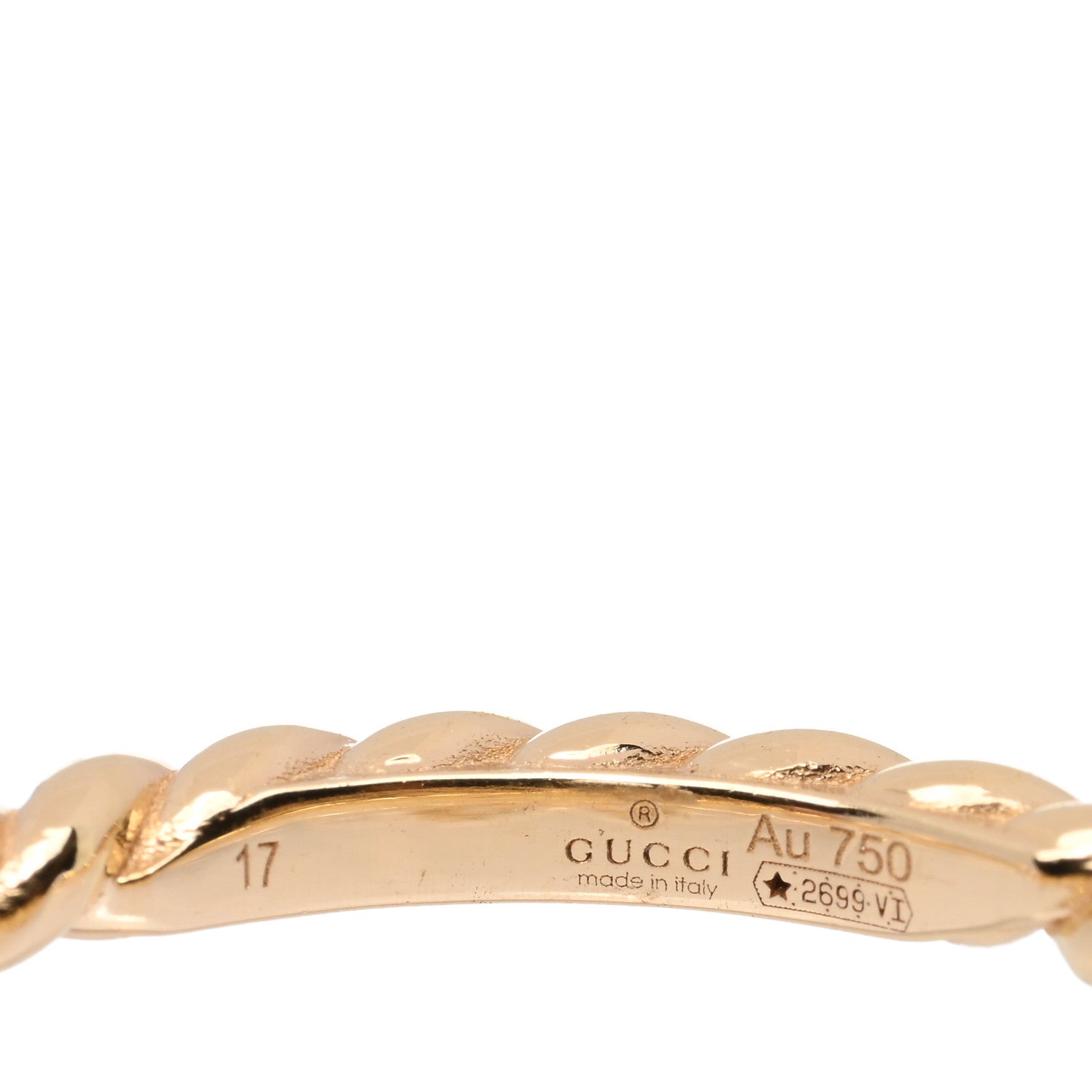 Gucci 18K Yellow Gold Diamond Butterfly Ring 56 7.75 5 of 6