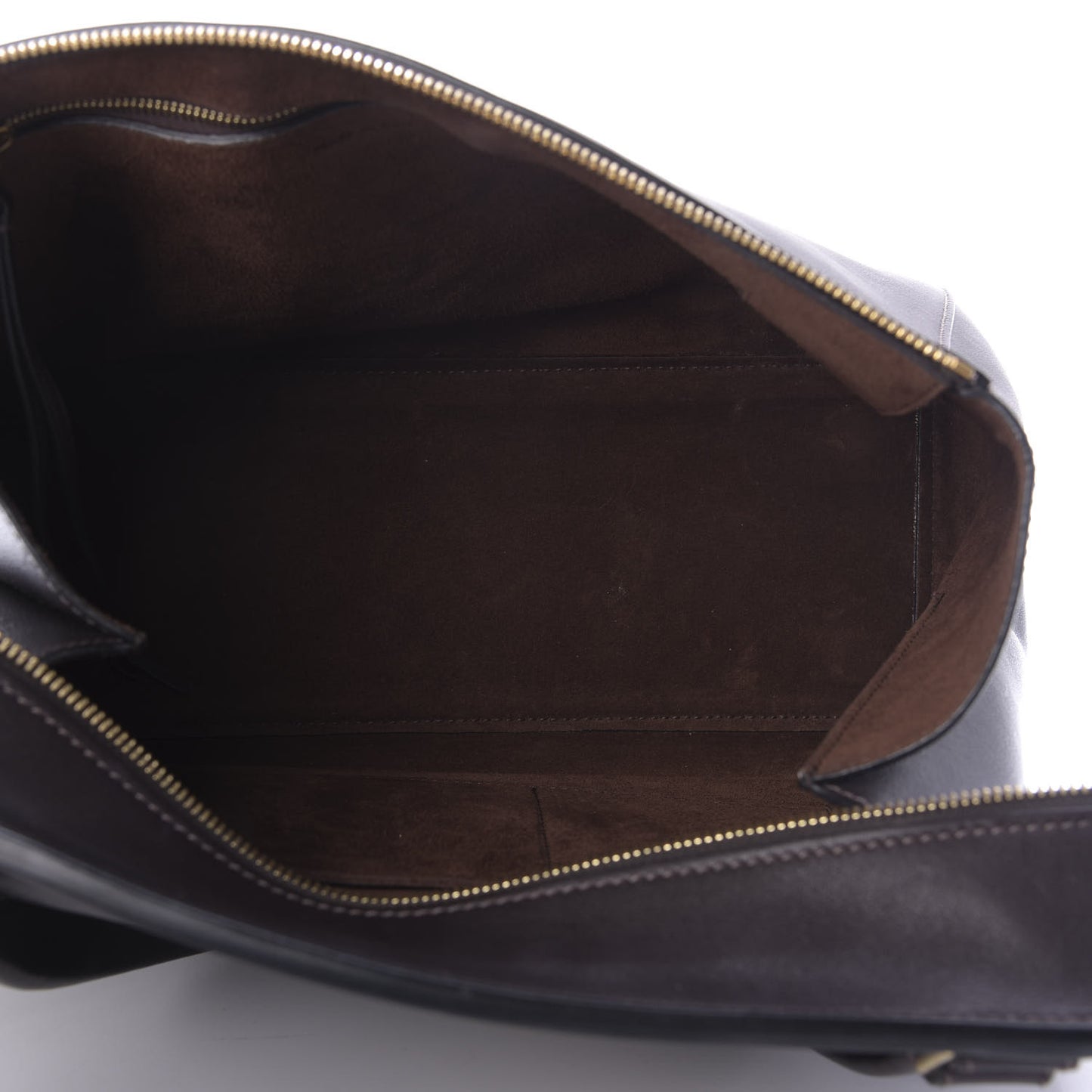 Smooth Calfskin Large Edge Shoulder Bag Brown