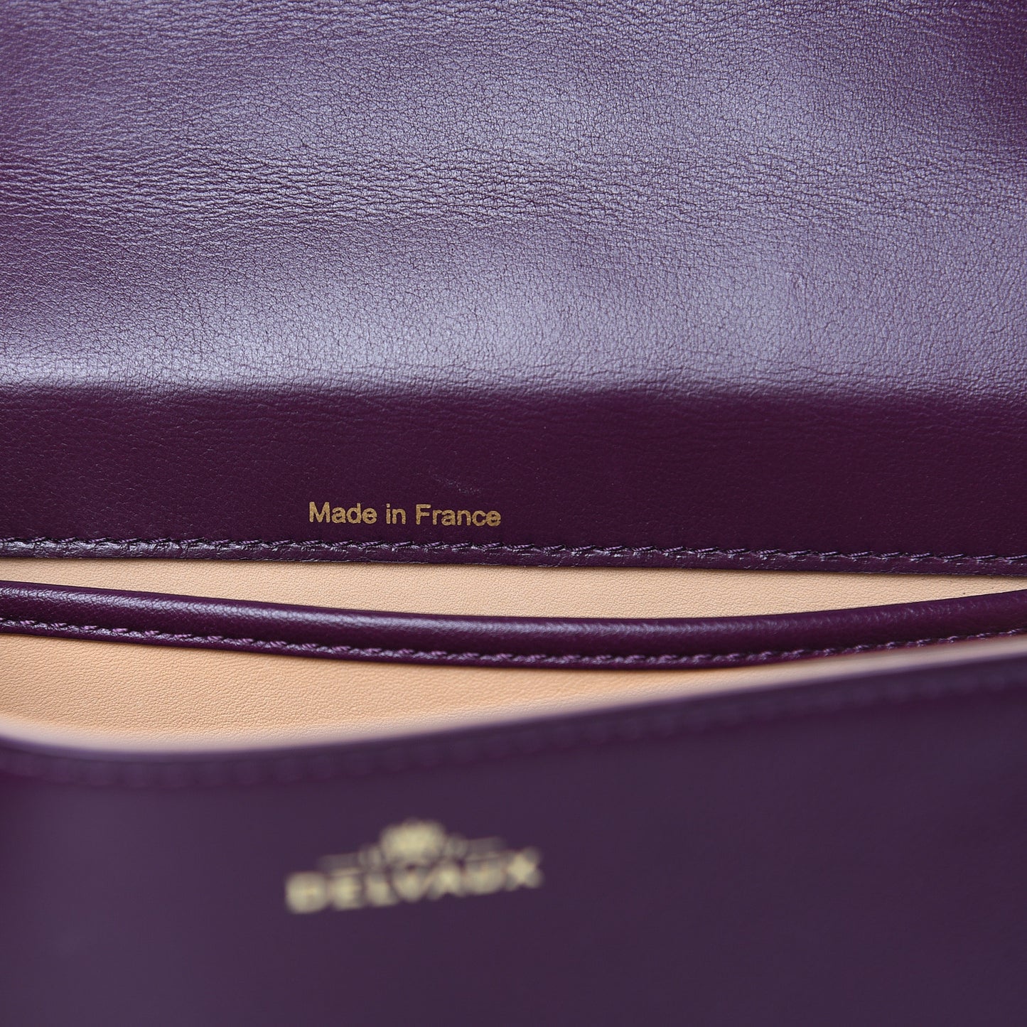 Calfskin Mini Iron Shield Madame Crossbody Prune Antique Gold