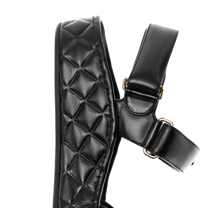 Chanel Shiny Calfskin Logo Platform Sandals 39 Black 13 of 14