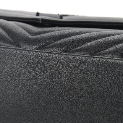 Saint Laurent Sheepskin Matelasse Chevron Monogram Large College SatchelaSheepskin Matelasse Chevron Monogram Monochrome Large College Satchel Black 7 of 12