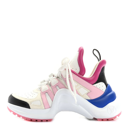 Louis Vuitton Calfskin Nylon LV Pop Archlight Sneaker 35 Pink Multicolor 1 of 8