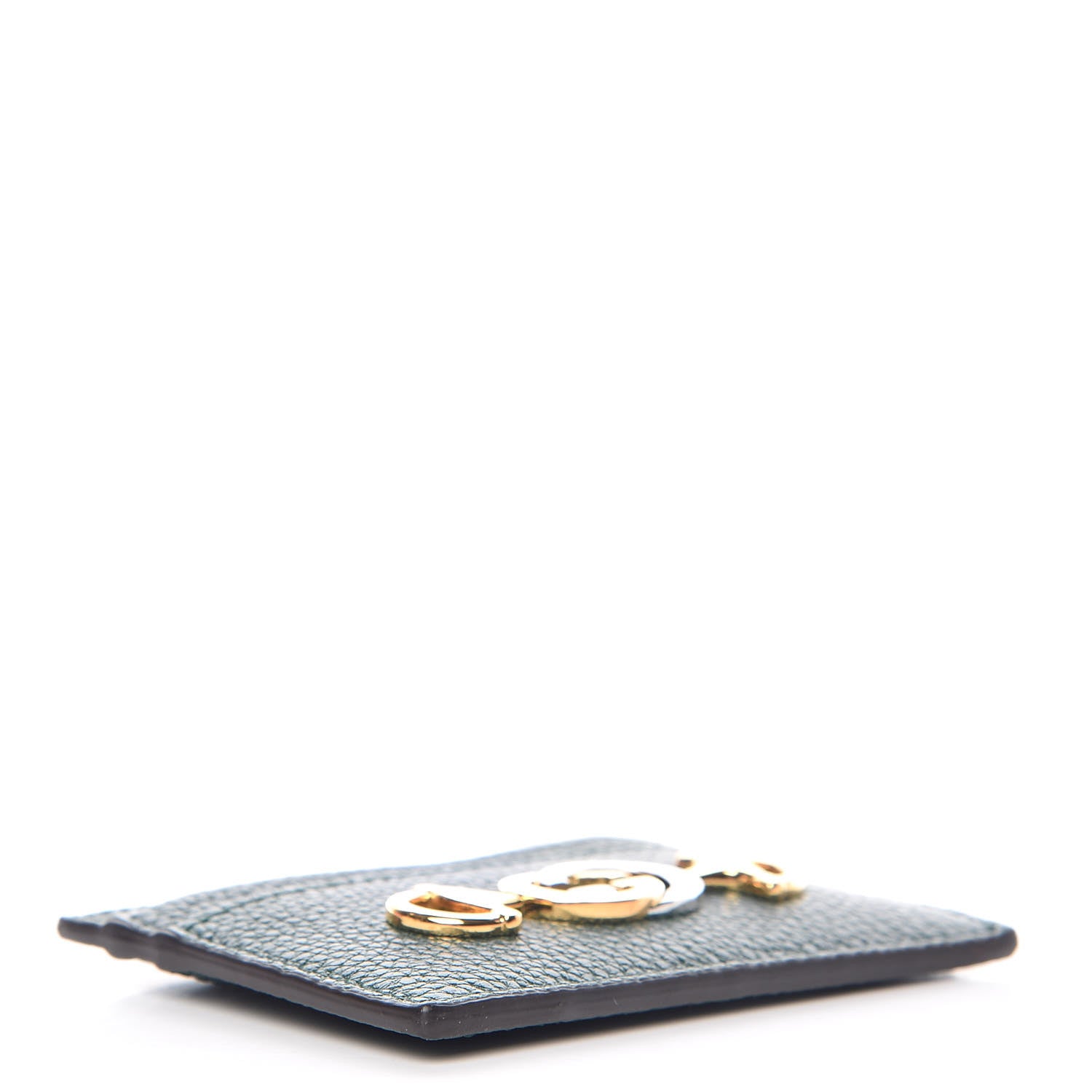 Gucci Grainy Calfskin Zumi Card Holder Vintage Green 4 of 7