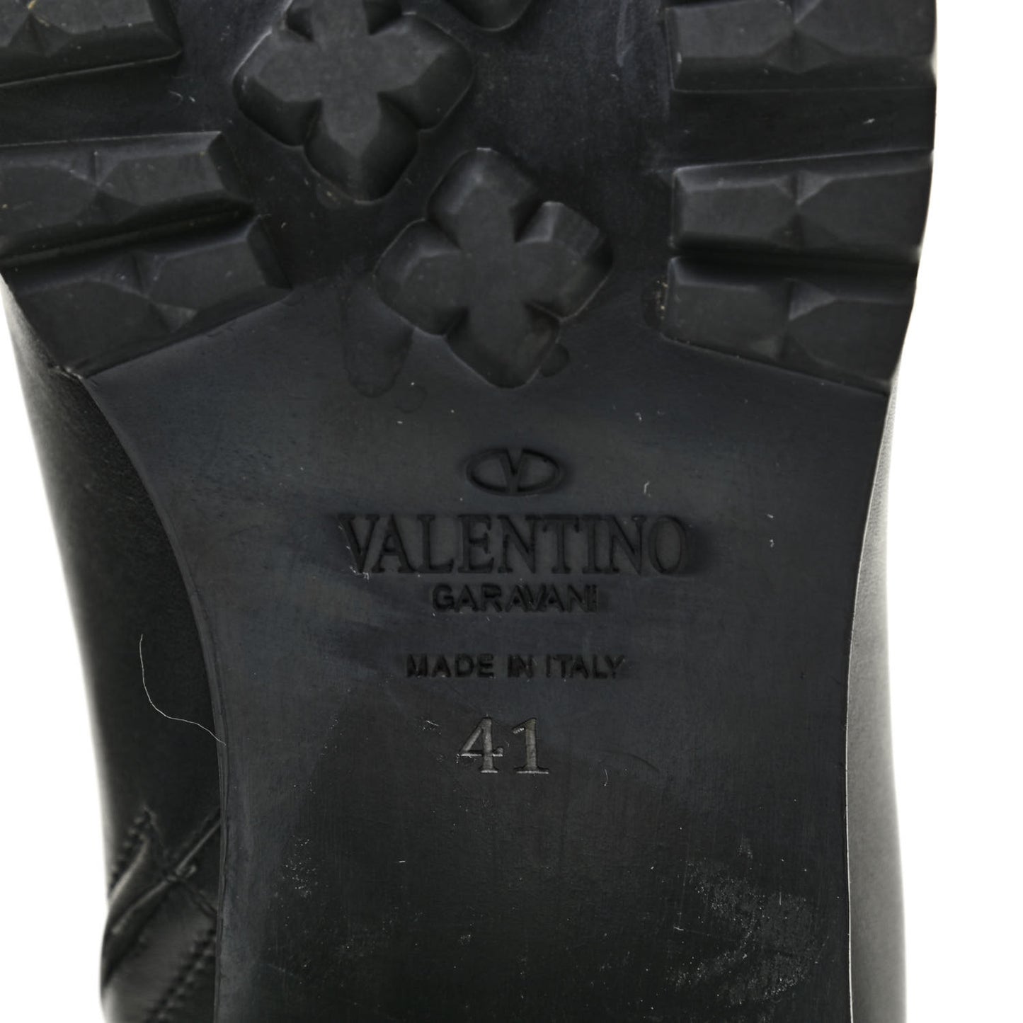 Calfskin Plum Lace Up Combat Boots 41 Black