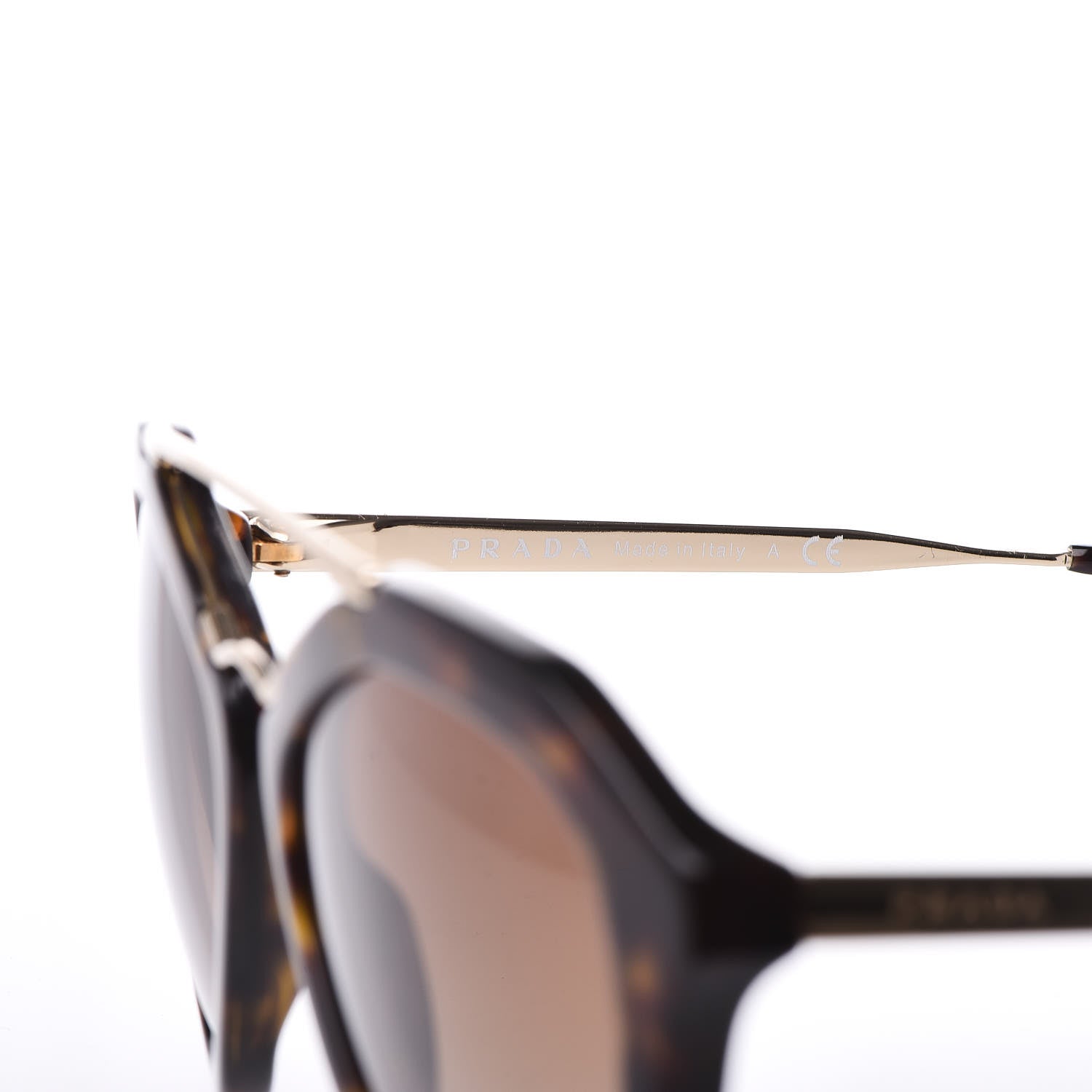 Prada Cinema Sunglasses SPR 12Q Tortoise Gold 6 of 7