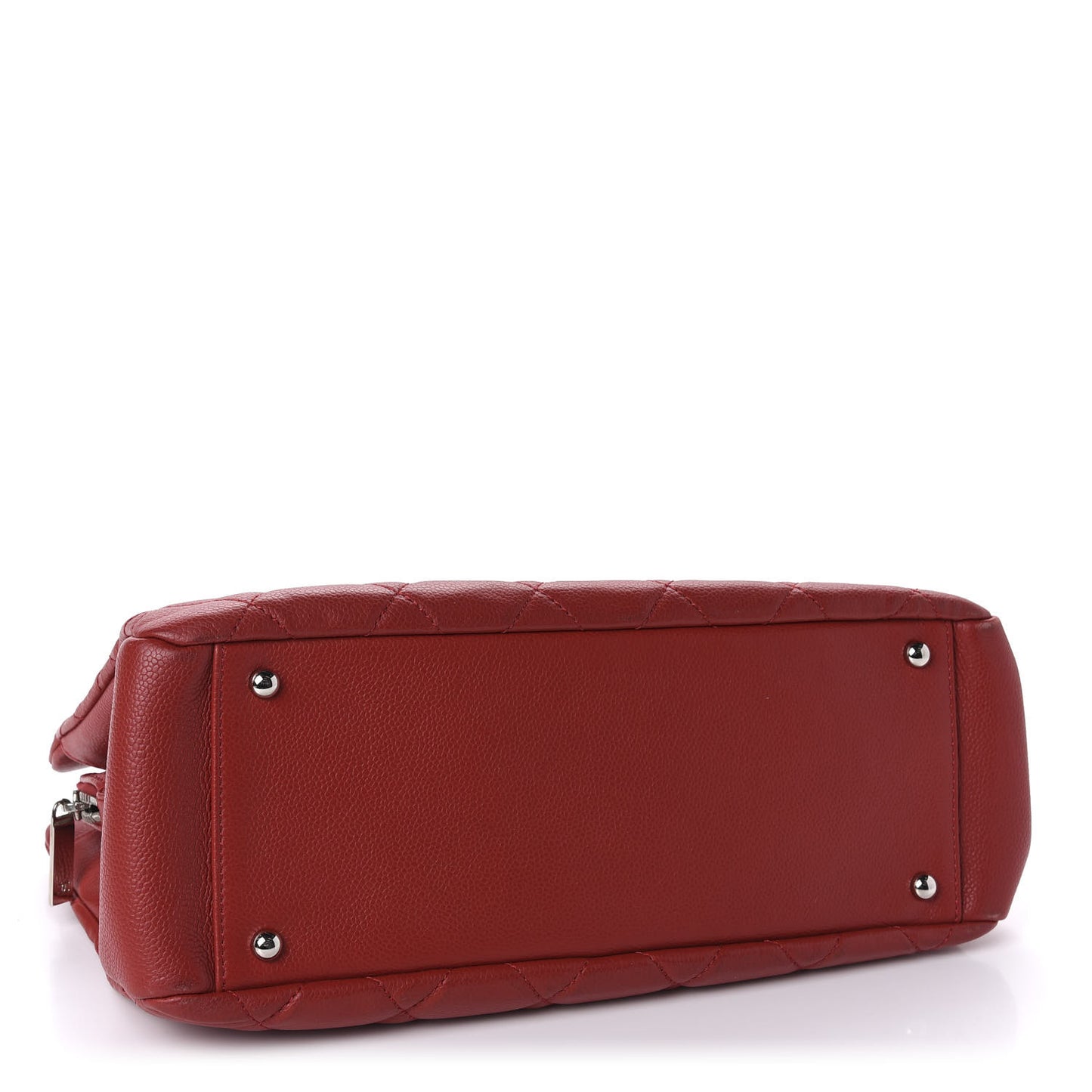 Caviar Quilted Timeless CC Shopping Tote Red