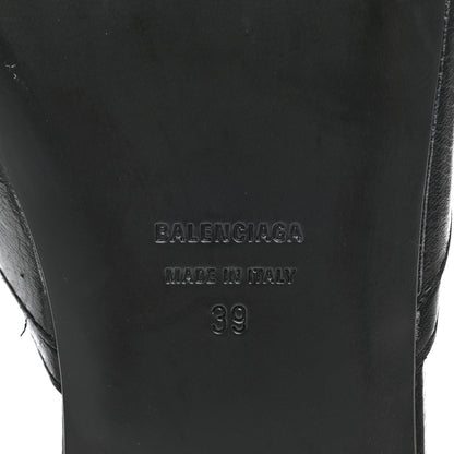 Balenciaga Agneau Arena Cagole Flat Slide Sandals 39 Black 6 of 8