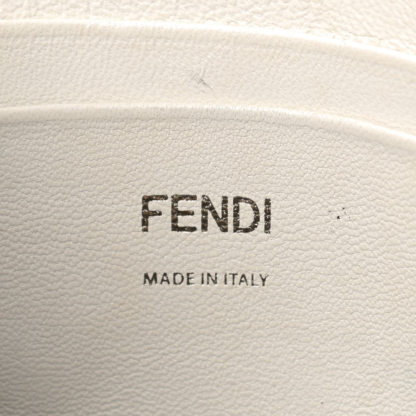 Nappa FF 1974 Embossed Mini Baguette White