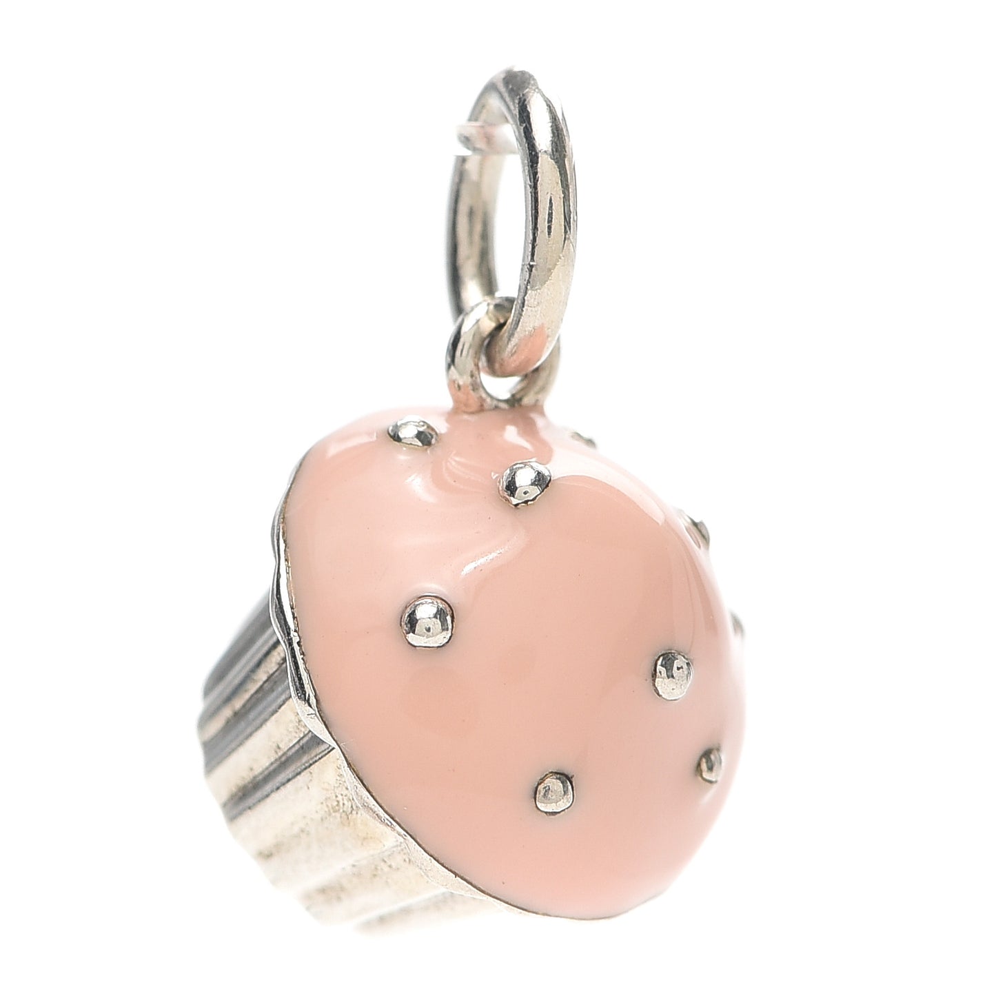 Sterling Silver Enamel Cupcake Charm