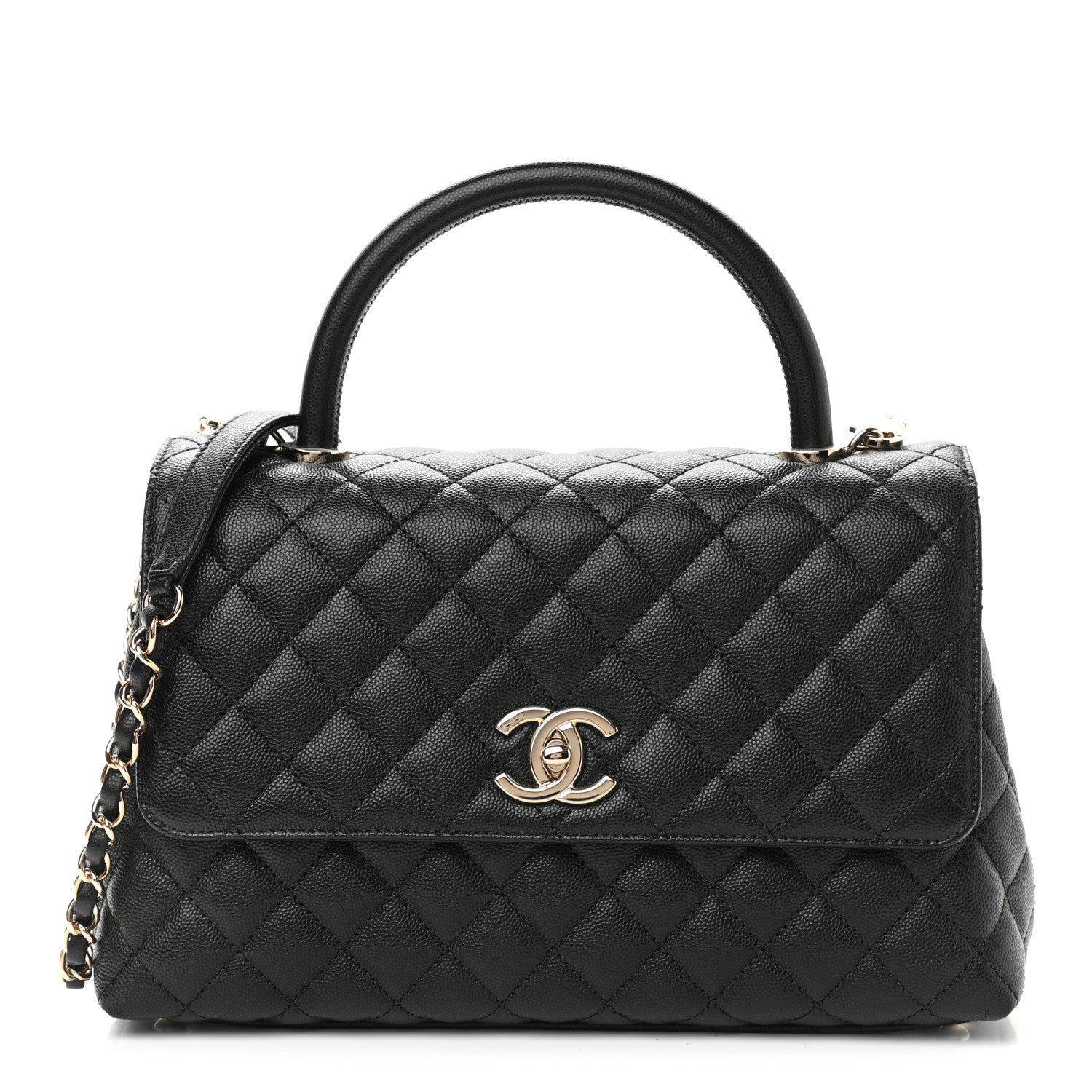 Chanel Caviar Quilted Small Coco Handle Flap Black 1 of 9