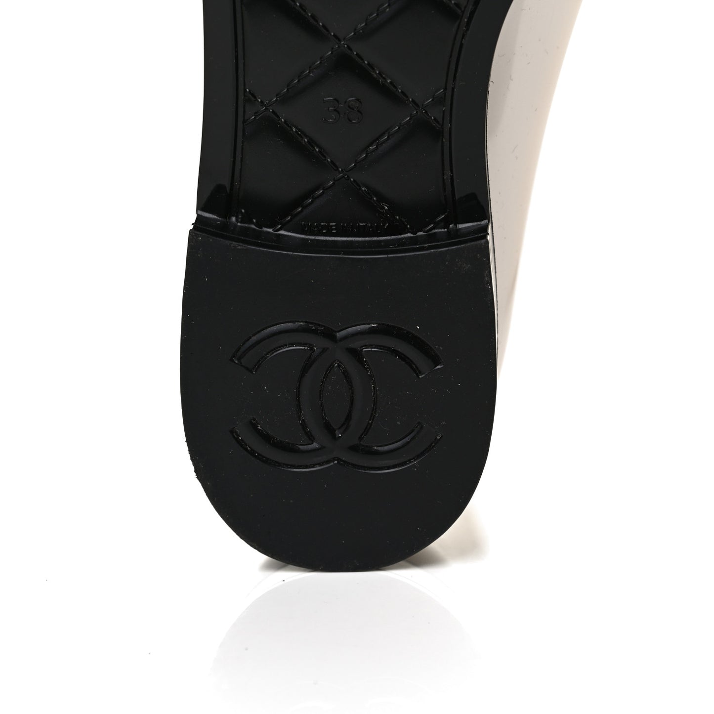 Rubber Rain Boots 38 Ivory Black