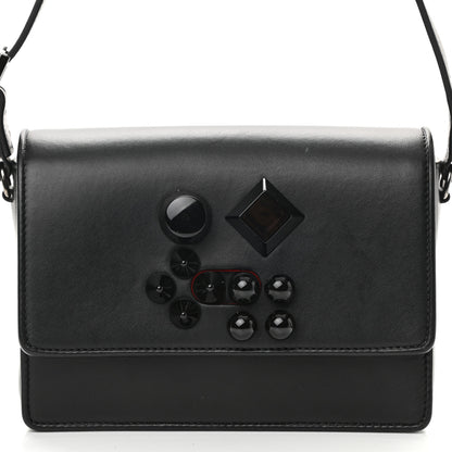 Christian Louboutin Calfskin Studded Carasky Crossbody Bag Black 6 of 7
