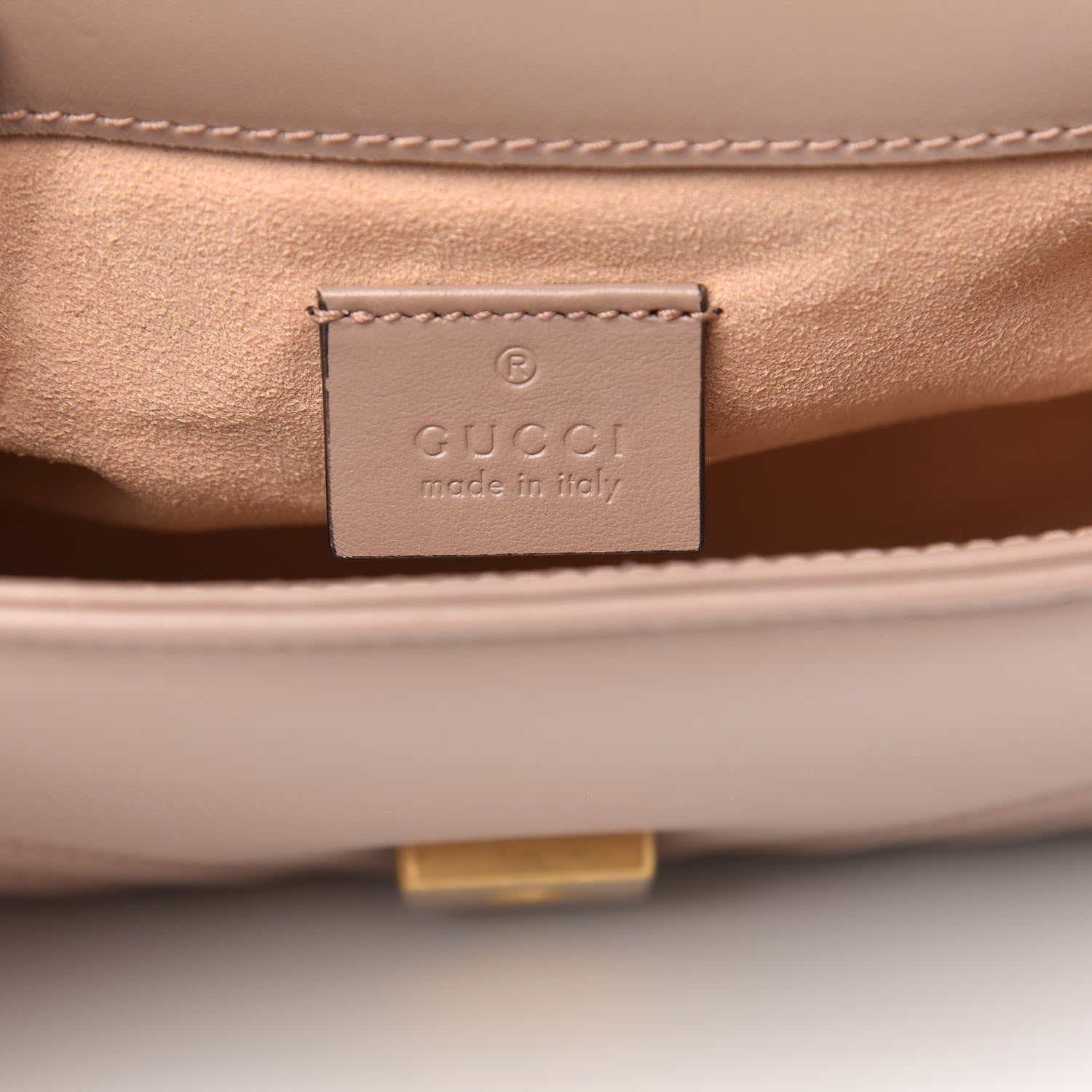 Gucci Calfskin Matelasse Mini GG Marmont Top Handle Shoulder Bag Porcelain Rose 6 of 10