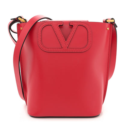 Valentino Garavani Calfskin Vlogo Bucket Bag Rouge Pur 1 of 10