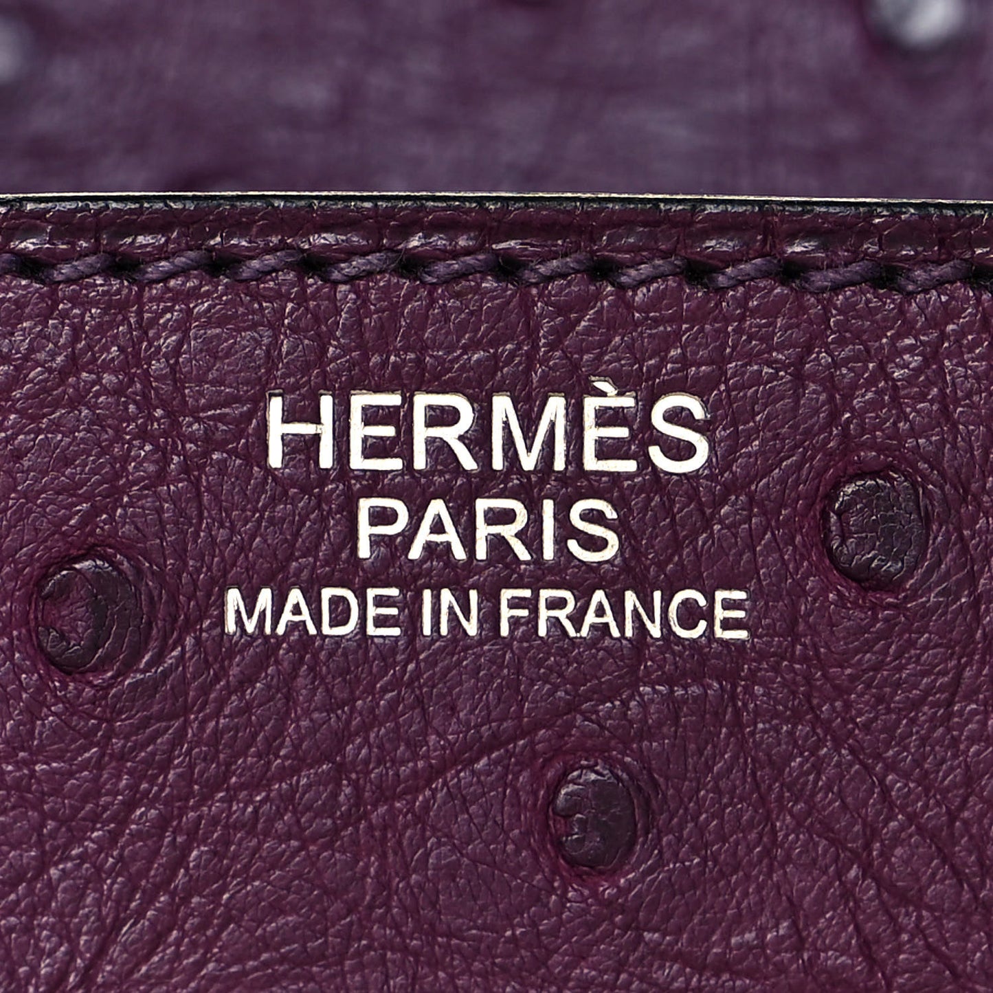 Ostrich Birkin 30 Violine