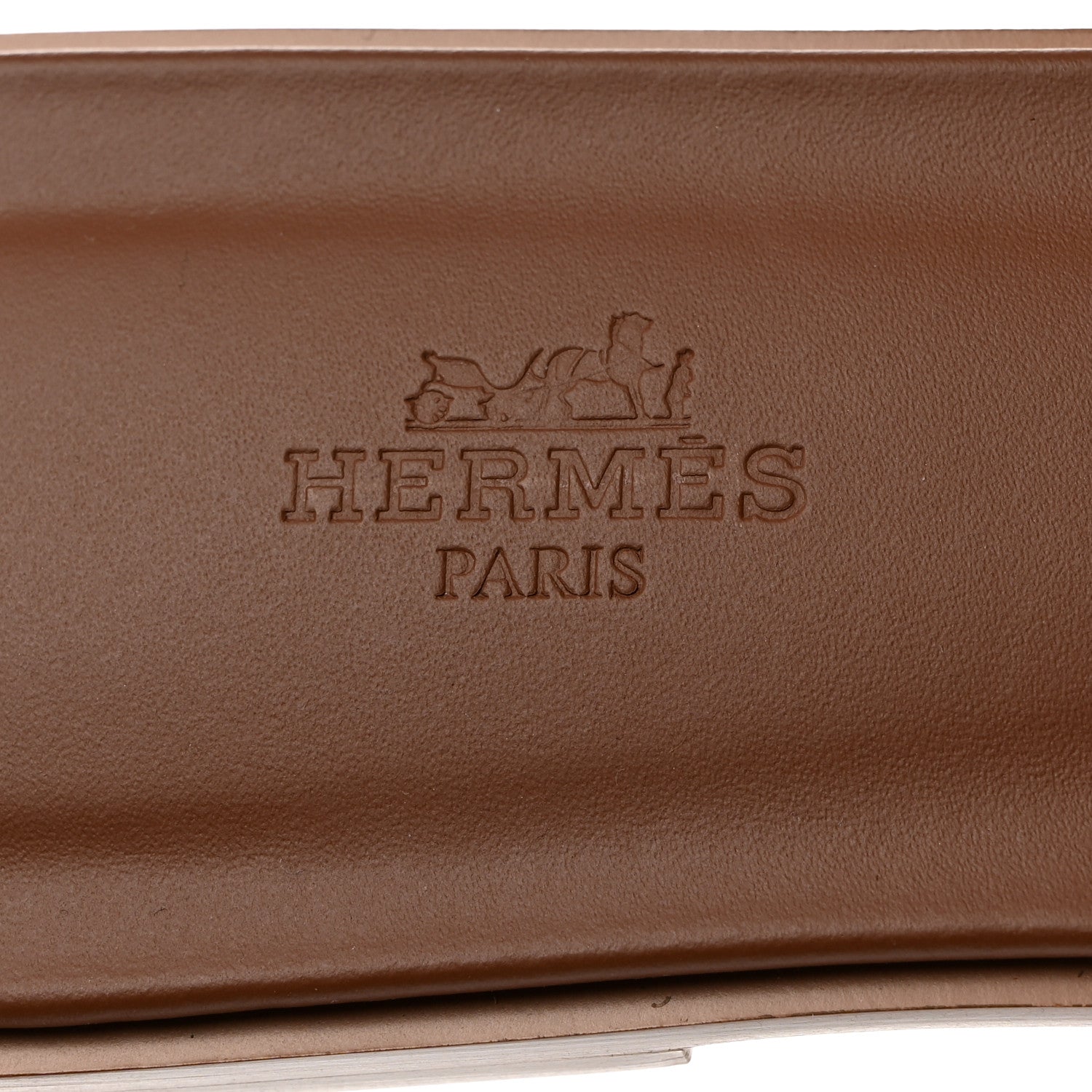 Hermes Box Calfskin Oran Sandals 39.5 Gold 6 of 9