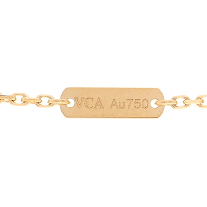 Van Cleef & Arpels 18K Yellow Gold Diamond Vintage Alhambra Pendant Necklace 4 of 6