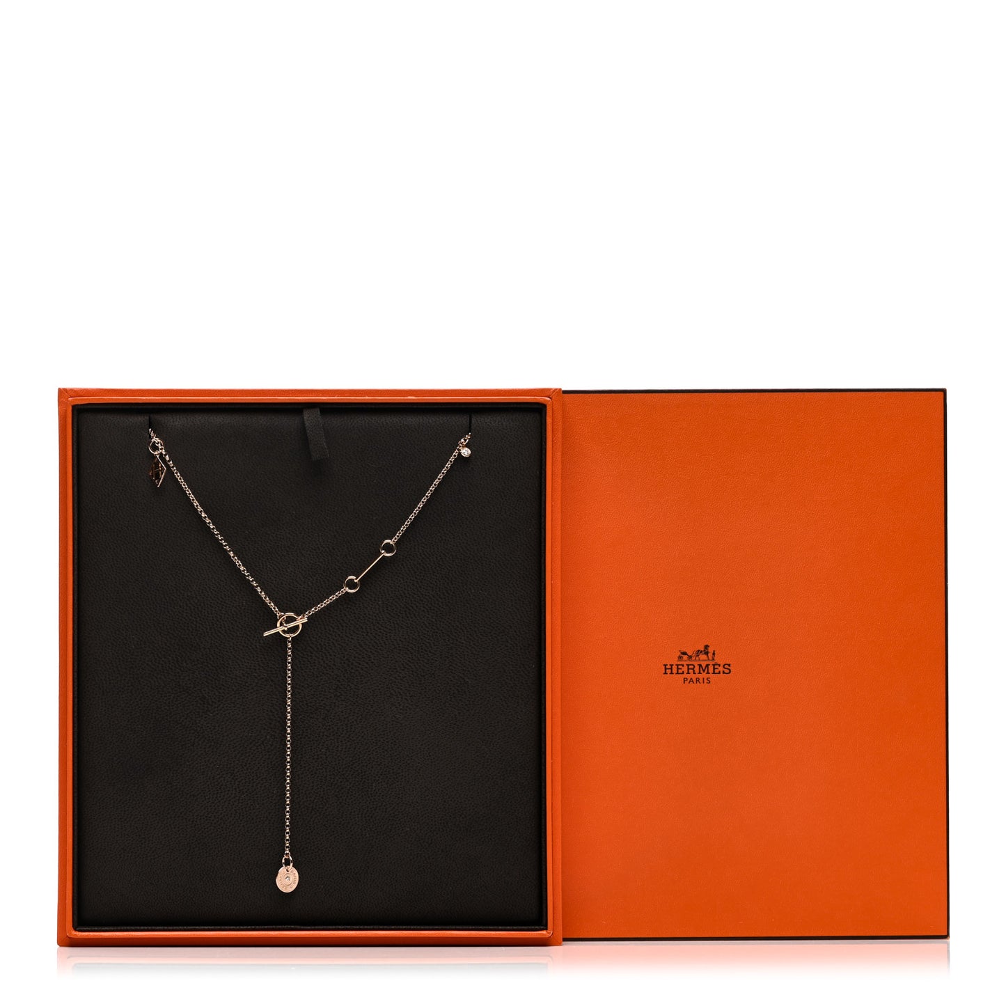 18K Rose Gold Diamond Gambade Necklace