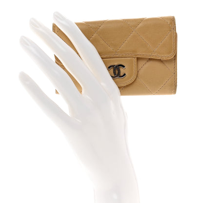 Chanel Lambskin Quilted 6 Key Holder Beige 2 of 13