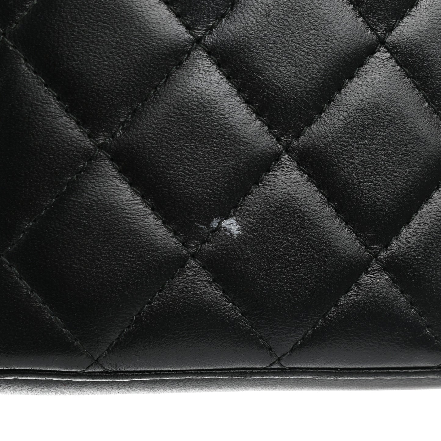 Lambskin Quilted Trendy CC Vanity Pouch Black