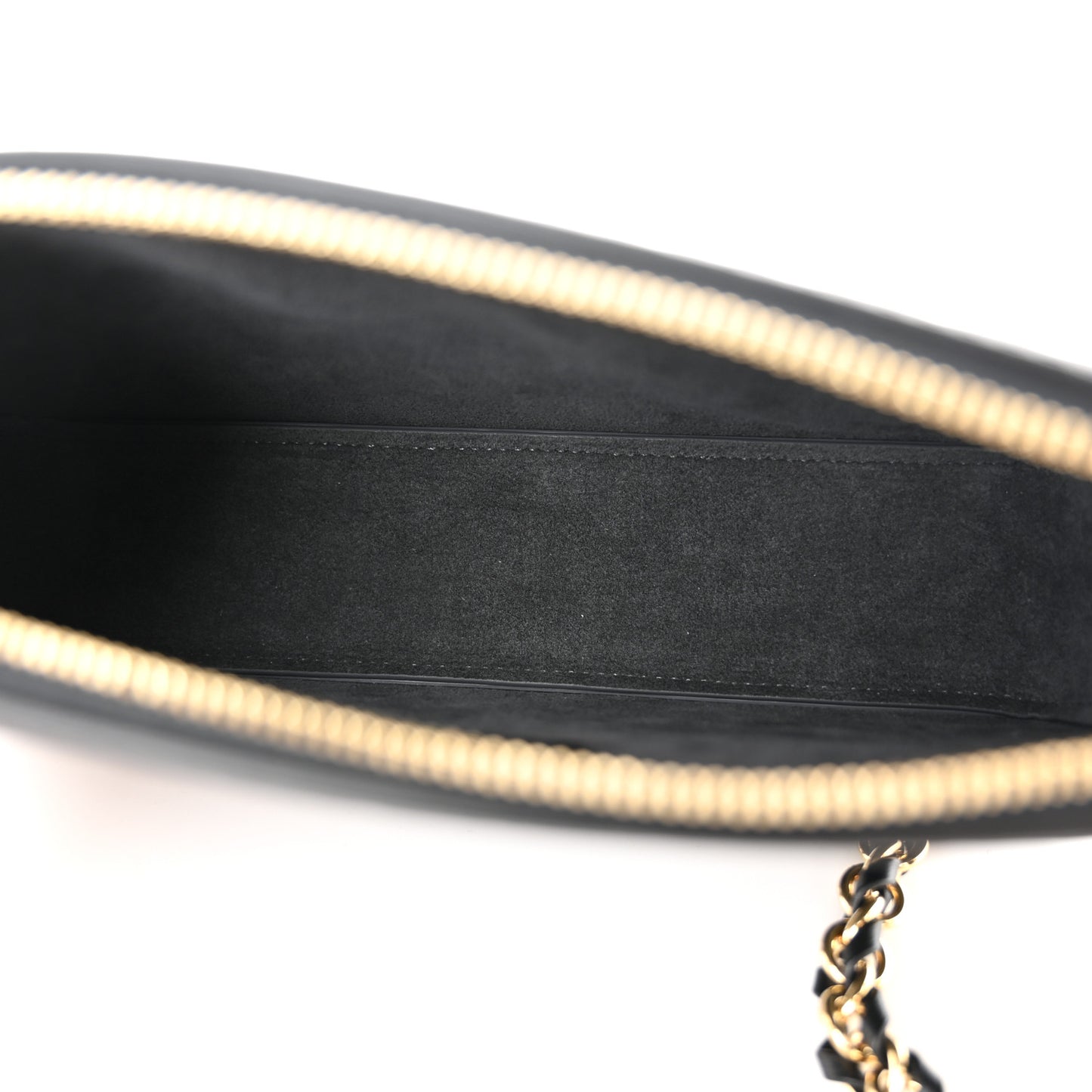Calfskin Nanogram Embossed Lexington Pouch Black