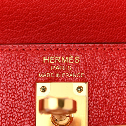 Hermes Chevre Chamkila Kelly Sellier 25 Rouge de Coeur 6 of 11