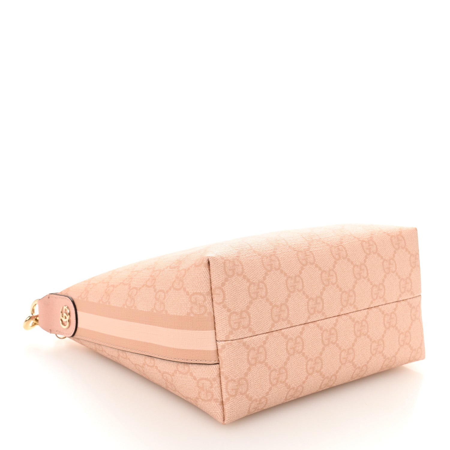 Gucci GG Supreme Monogram Textured Calfskin Web Super Mini Ophidia Shoulder Bag Pink 4 of 10