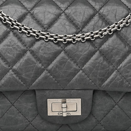 Chanel Aged Calfskin Quilted 50th Anniversary 2.55 Reissue 227 Flap Grey 8 of 12