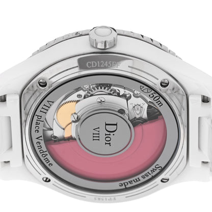Christian Dior Stainless Steel Ceramic Pink Sapphire 38mm Dior VIII Automatic Watch White 4 of 6