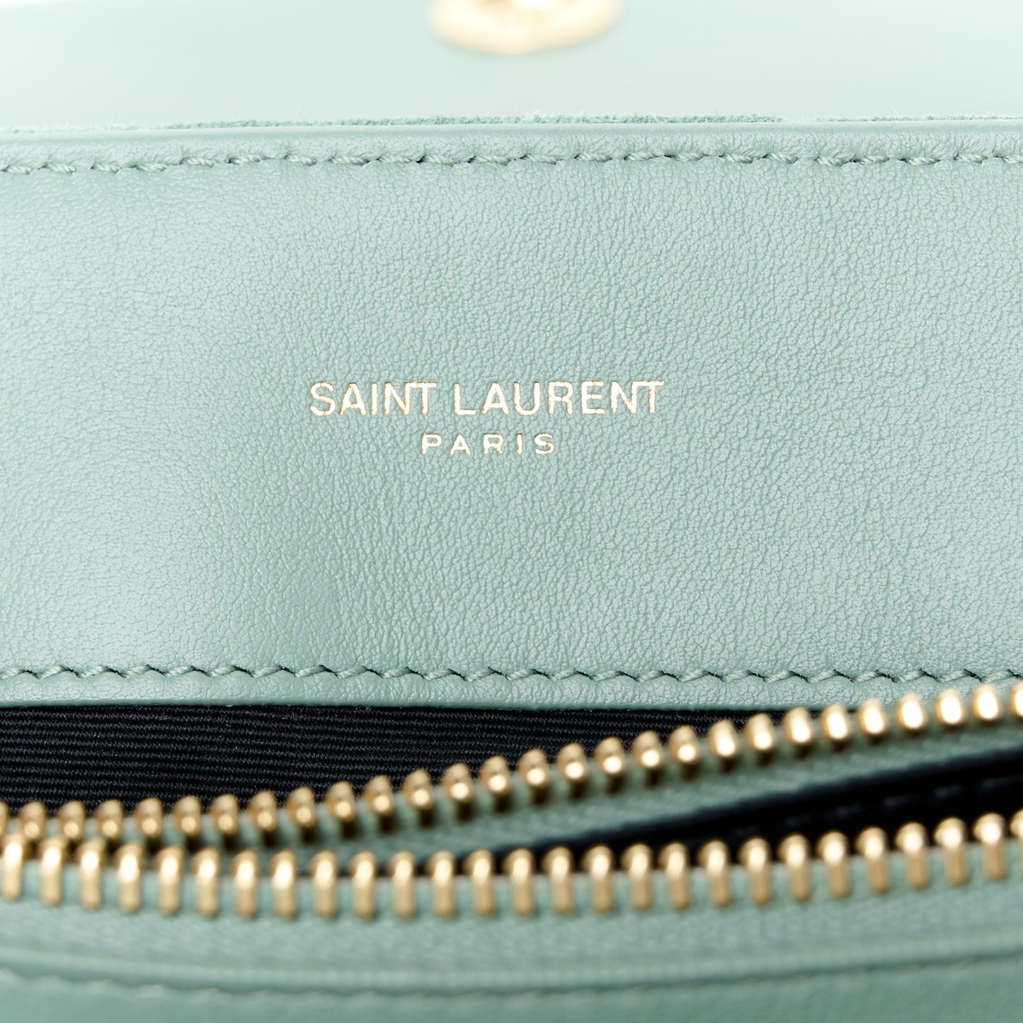 Suede Y Quilted Monogram Medium Loulou Chain Satchel Vert Opaline