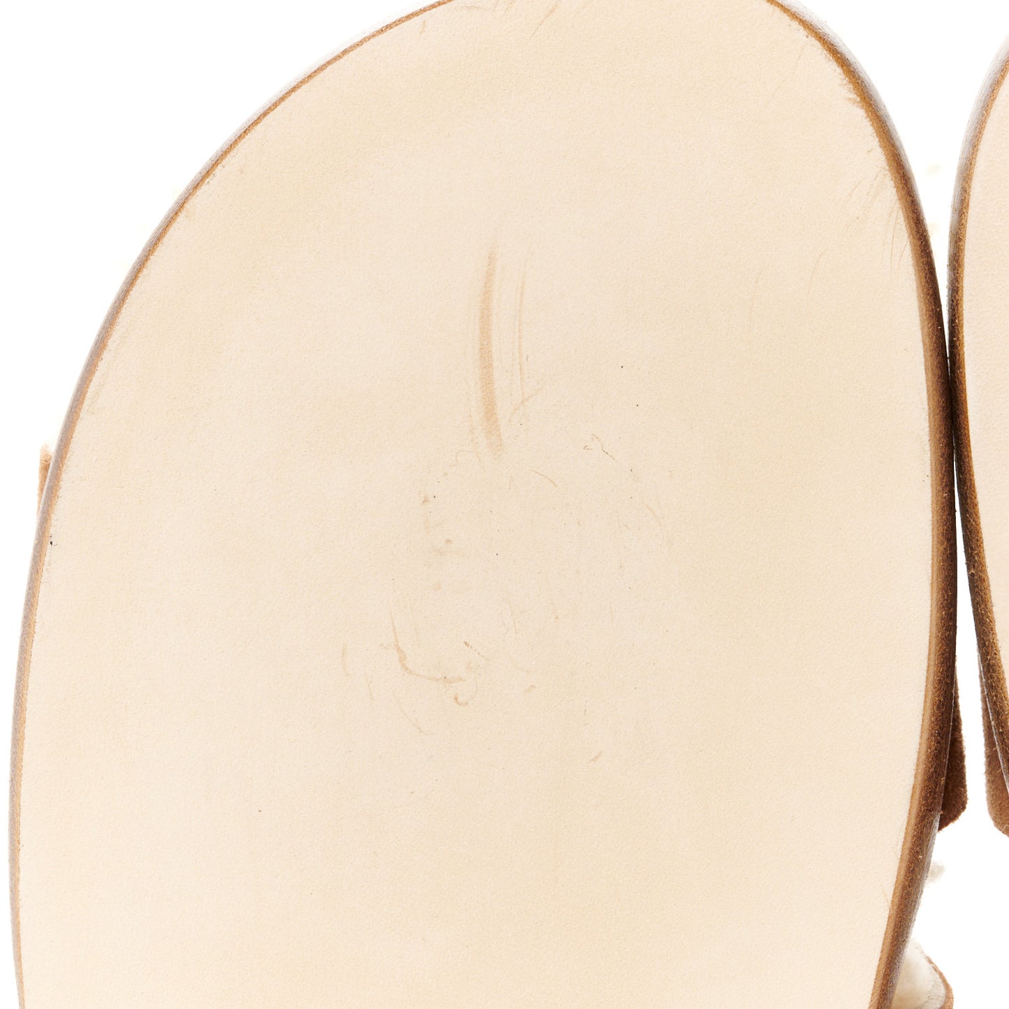 Suede Goatskin Woolskin Mens Izmir Sandals 43 Marron Teck Ecru