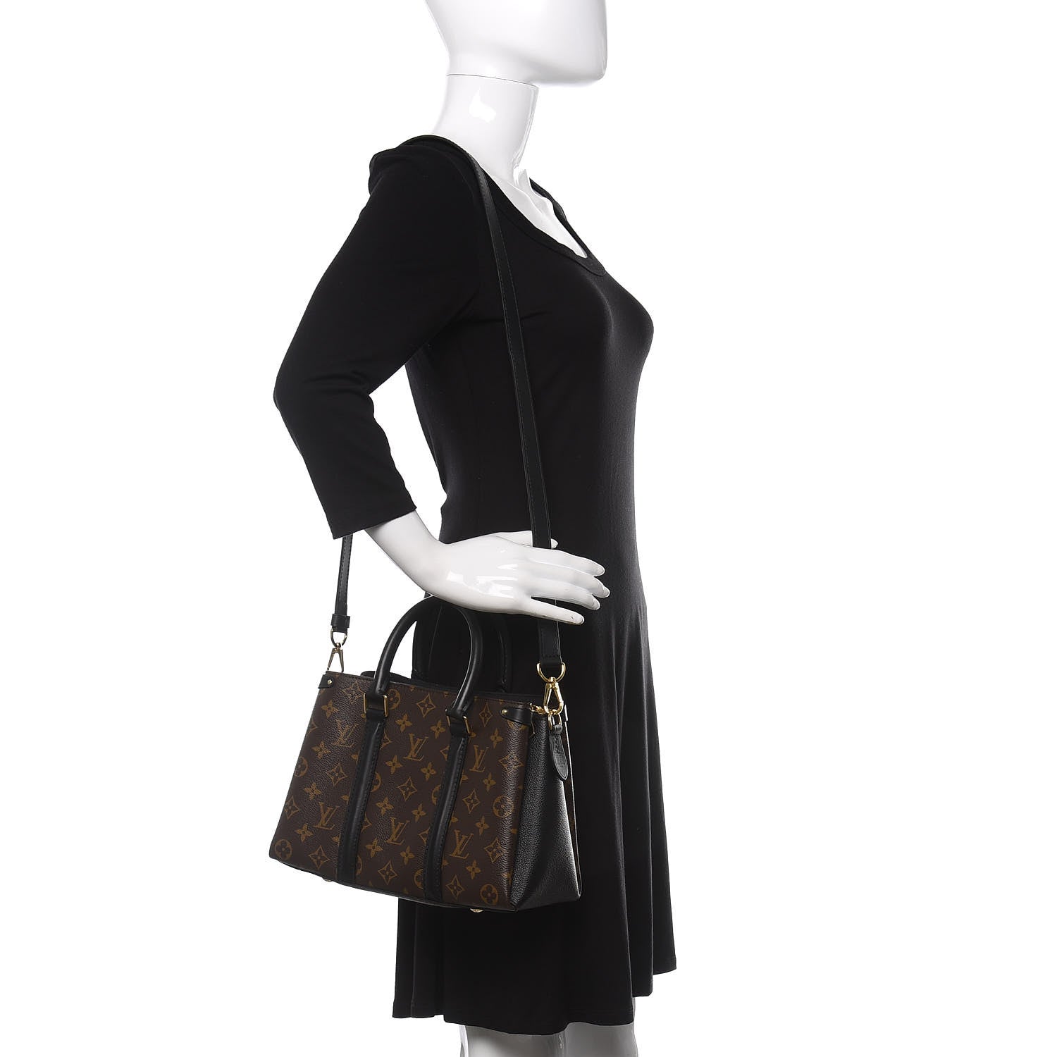 Louis Vuitton Monogram Soufflot BB Black 2 of 11