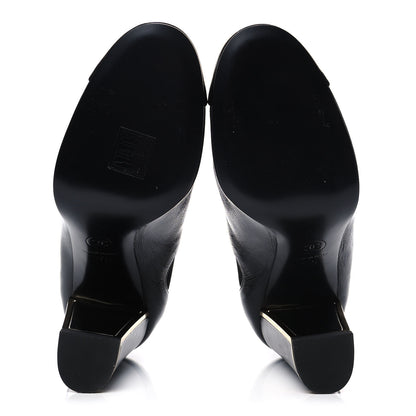 Chanel Crinkled Calfskin Cap Toe CC Short Ankle Boots 37.5 Black 5 of 11