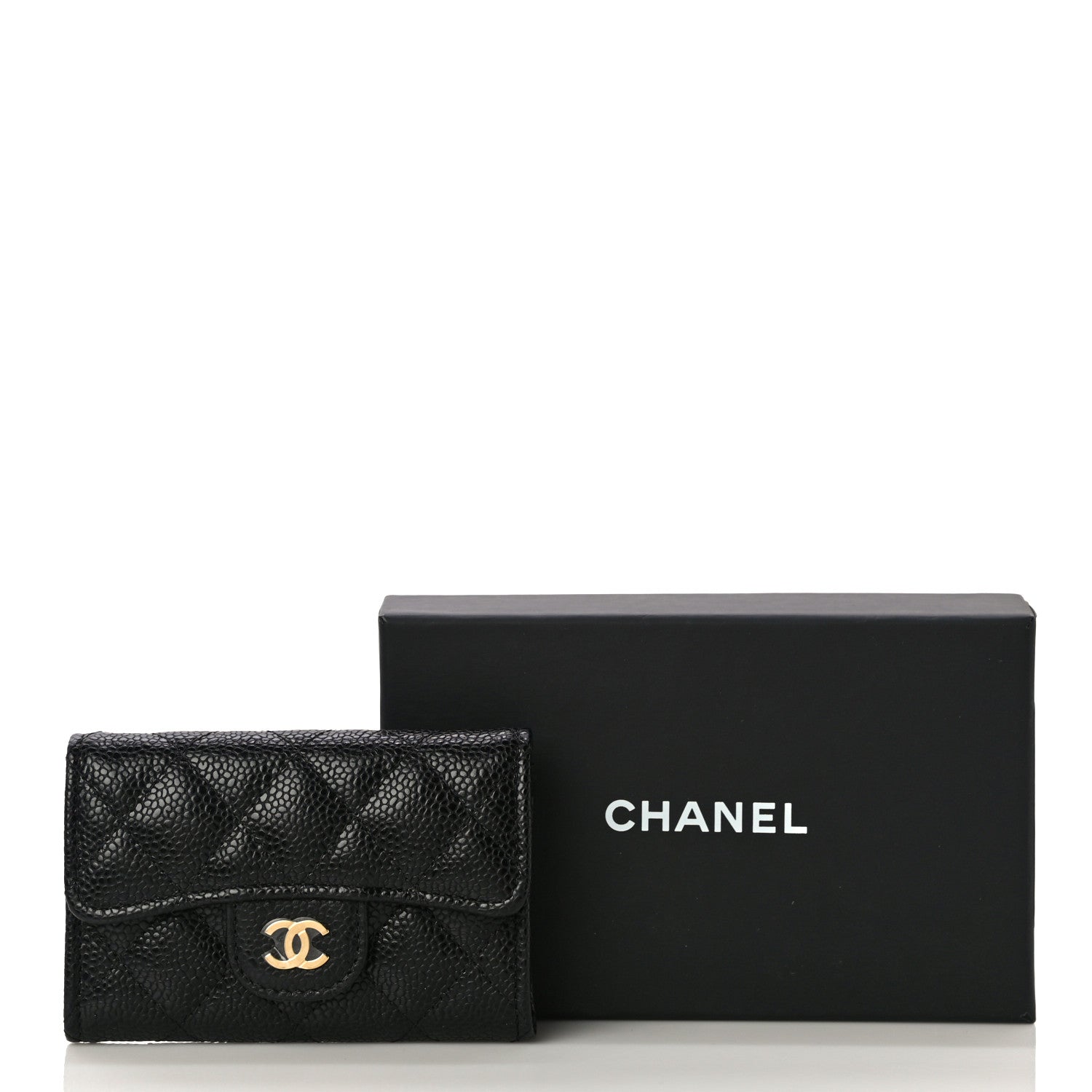 Chanel Caviar Quilted Flap Card Holder Wallet Black 12 of 12