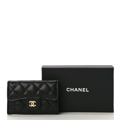 Chanel Caviar Quilted Flap Card Holder Wallet Black 12 of 12