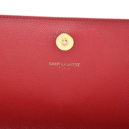 Saint Laurent Grain De Poudre Classic Monogram Cassandre Clutch New Red 7 of 9