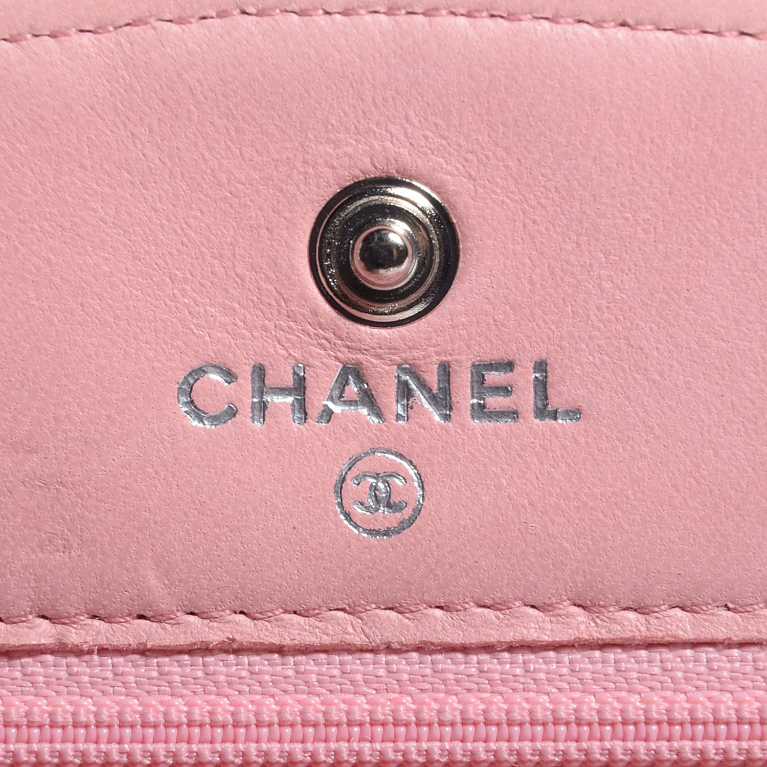 Chanel Caviar Timeless CC Wallet on Chain WOC Pink 6 of 8