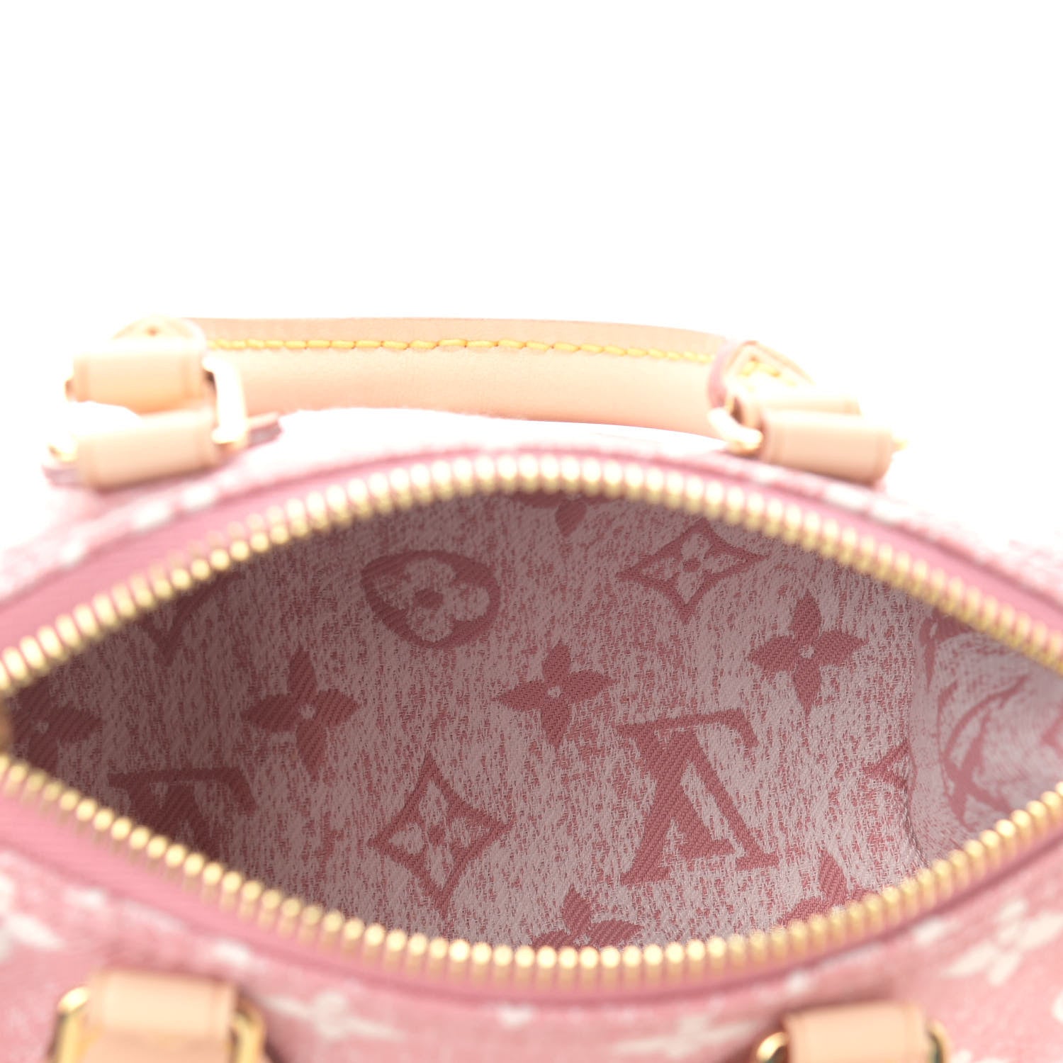 Louis Vuitton Monogram Jacquard Denim Nano Speedy Bandouliere Pink 5 of 8
