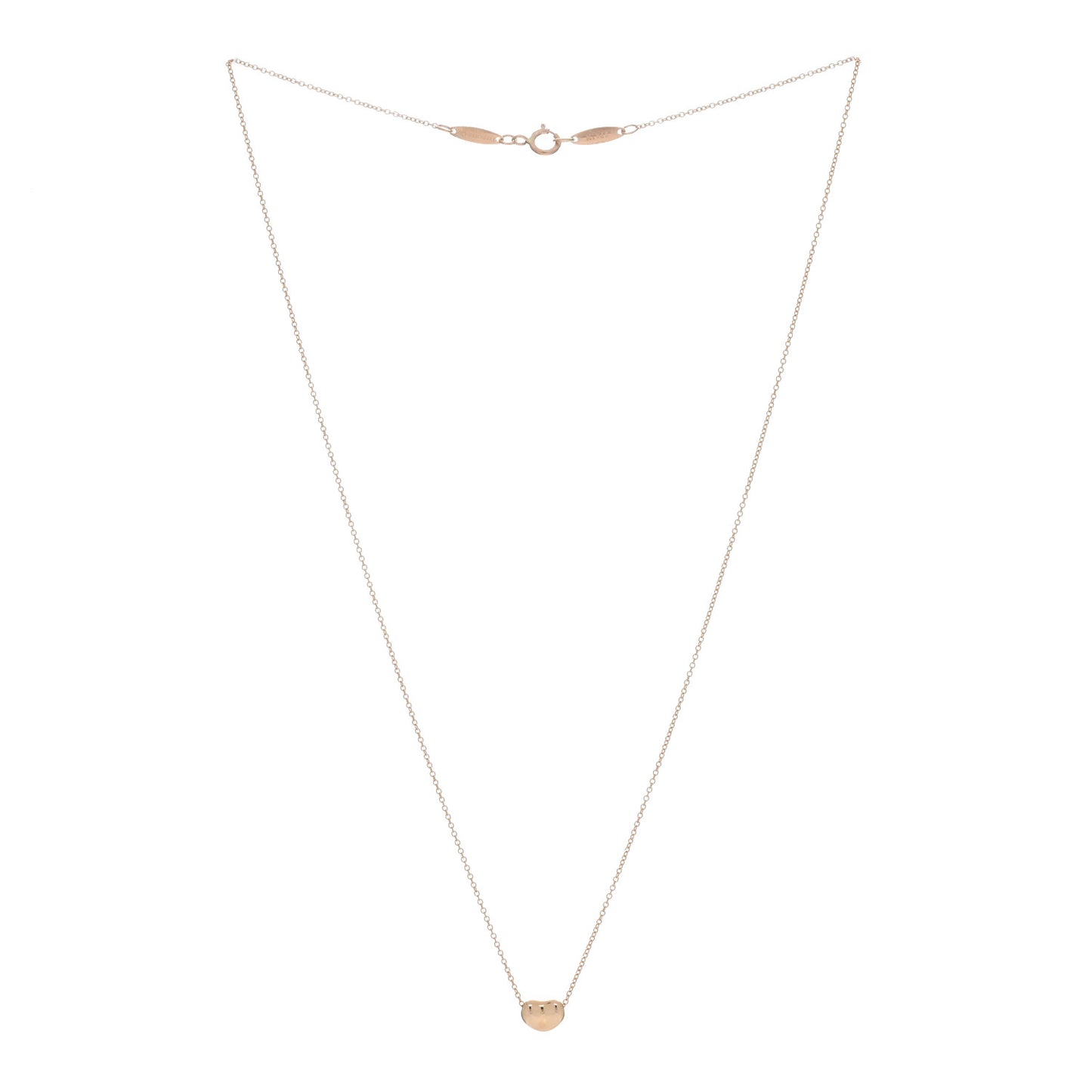18K Rose Gold 6.5mm Elsa Peretti Bean Pendant Necklace