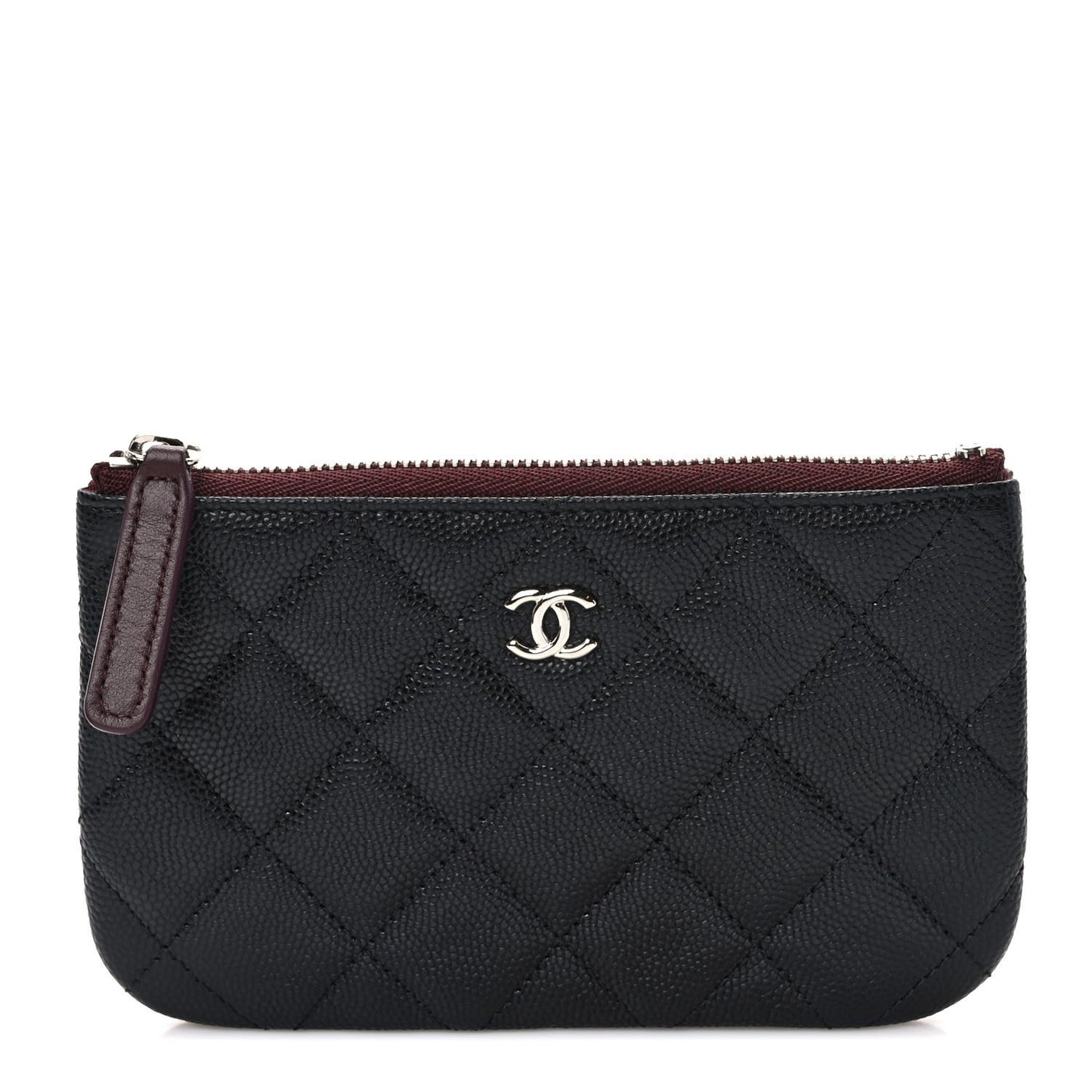 Caviar Quilted Small Pouch Black