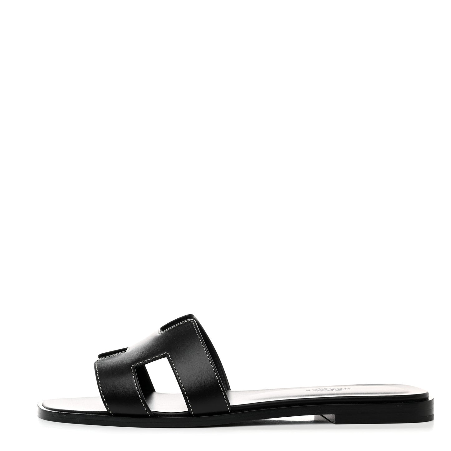 Box Calfskin Oran Sandals 37.5 Black