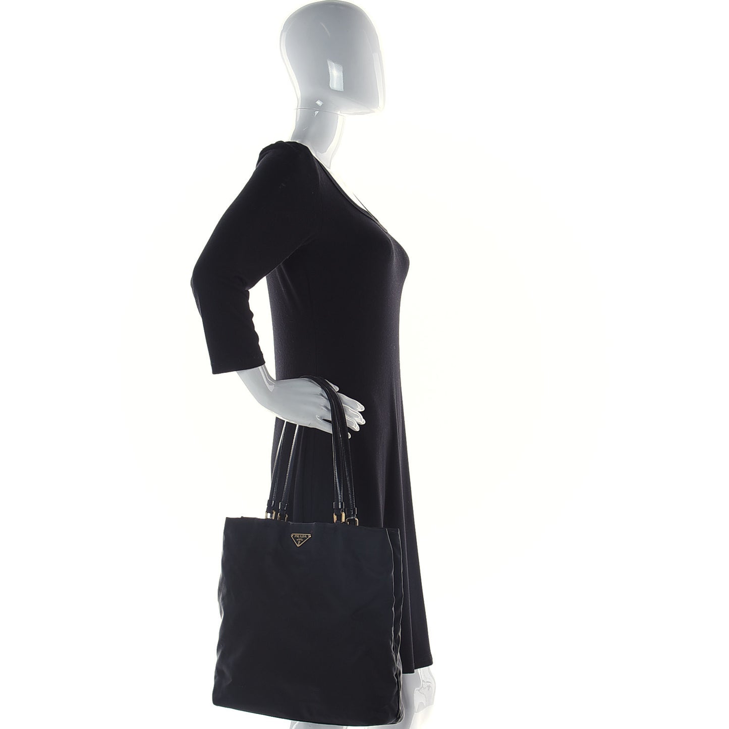 Nylon Tessuto Tote Black