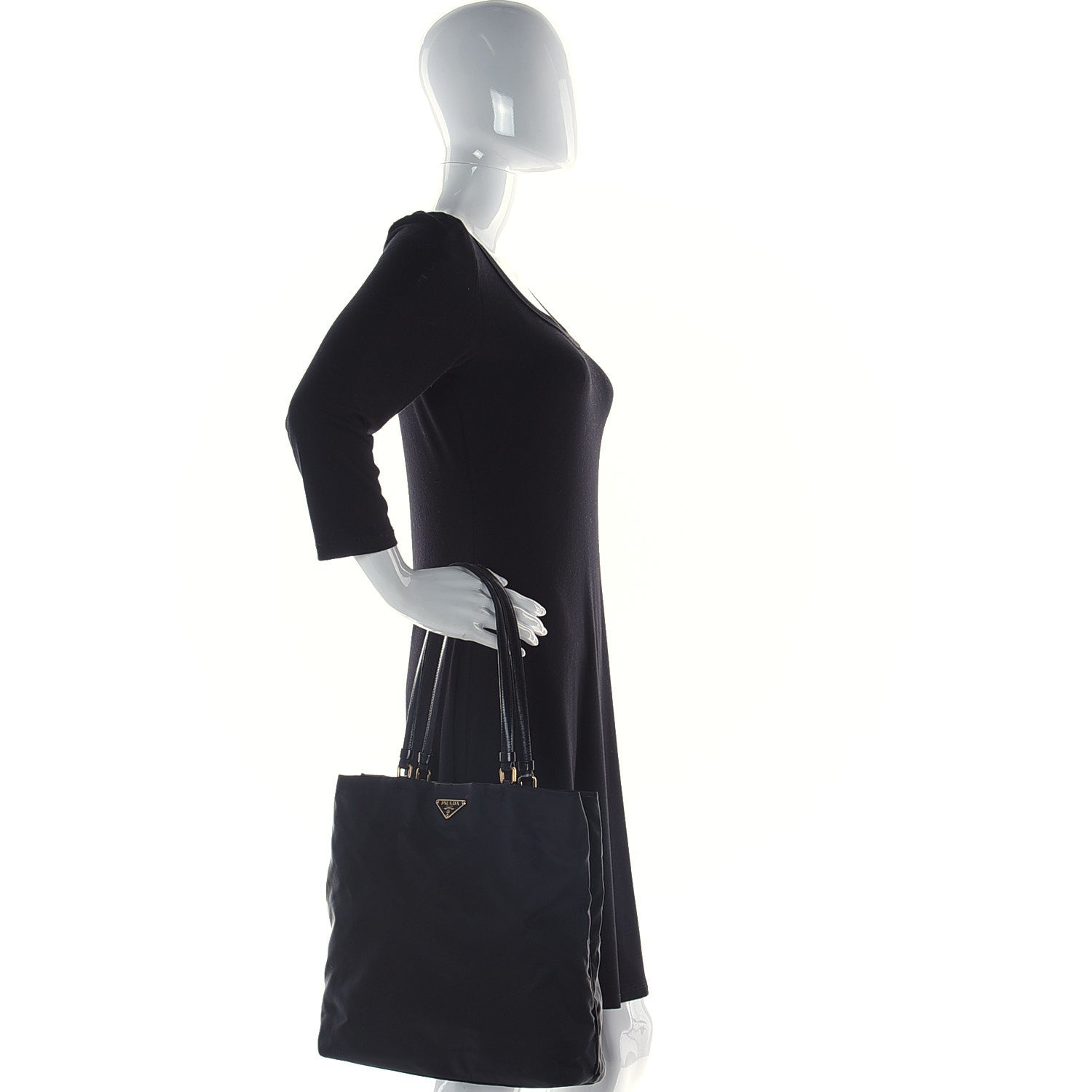 Prada Nylon Tessuto Tote Black 2 of 10