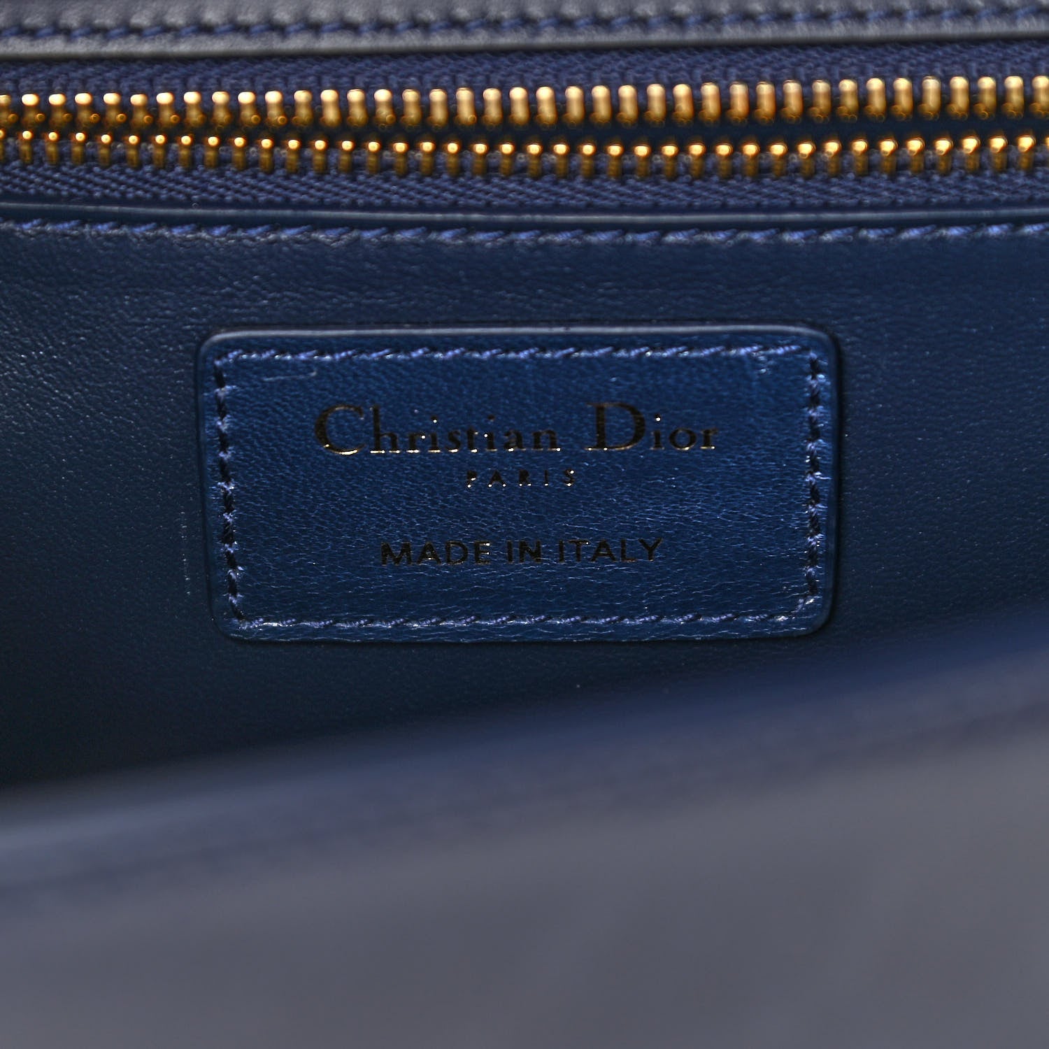 Christian Dior Shiny Crinkled Lambskin 30 Montaigne Flap Bag Indigo 5 of 8