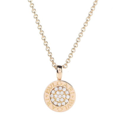 Bulgari 18K Yellow Gold Diamond BVLGARI BVLGARI Pave Pendant Necklace 4 of 10