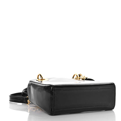 Christian Dior Glazed Calfskin Mini Lady Dior Black 4 of 10