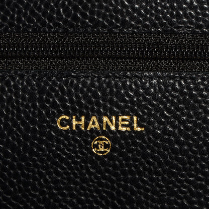 Chanel Caviar Quilted Wallet On Chain WOC Black 6 of 9