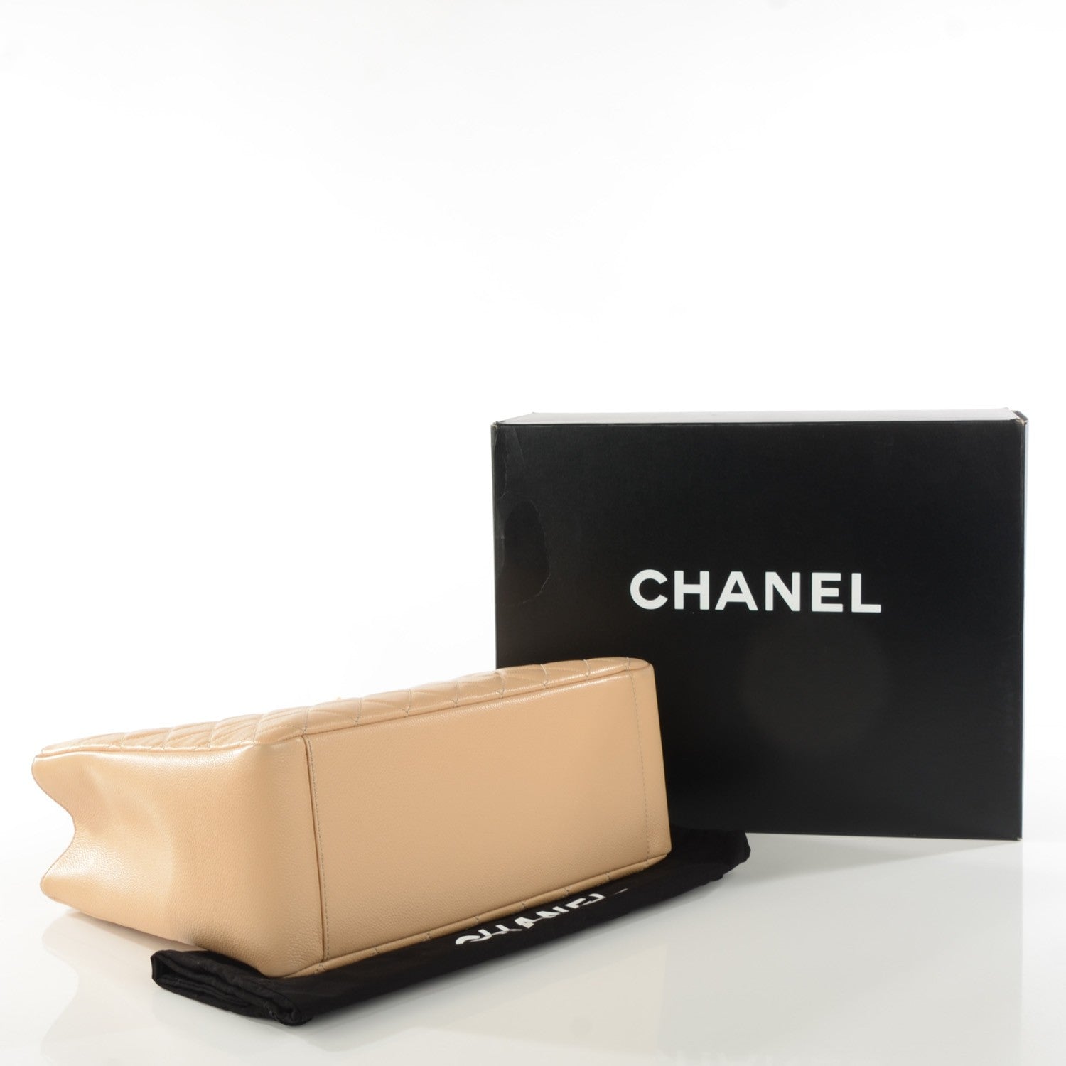 Chanel Caviar Quilted Grand Shopping Tote GST Beige Clair 4 of 8