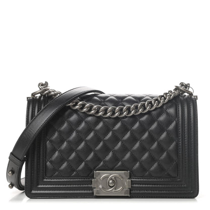 Chanel Caviar Quilted Medium Boy Flap Black 1 of 13